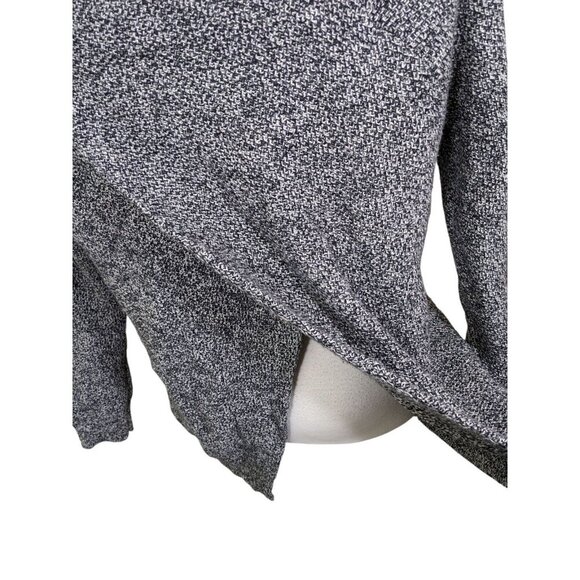 Madewell Womens Large Knit Sweater Top Gray Marled Cowl Neck Split Back Cozy - Picture 4 of 8